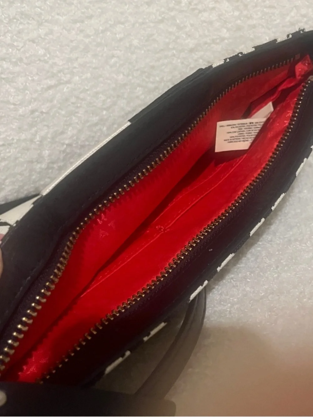 kate spade Black & White Patterned Crossbody with Center Stripe